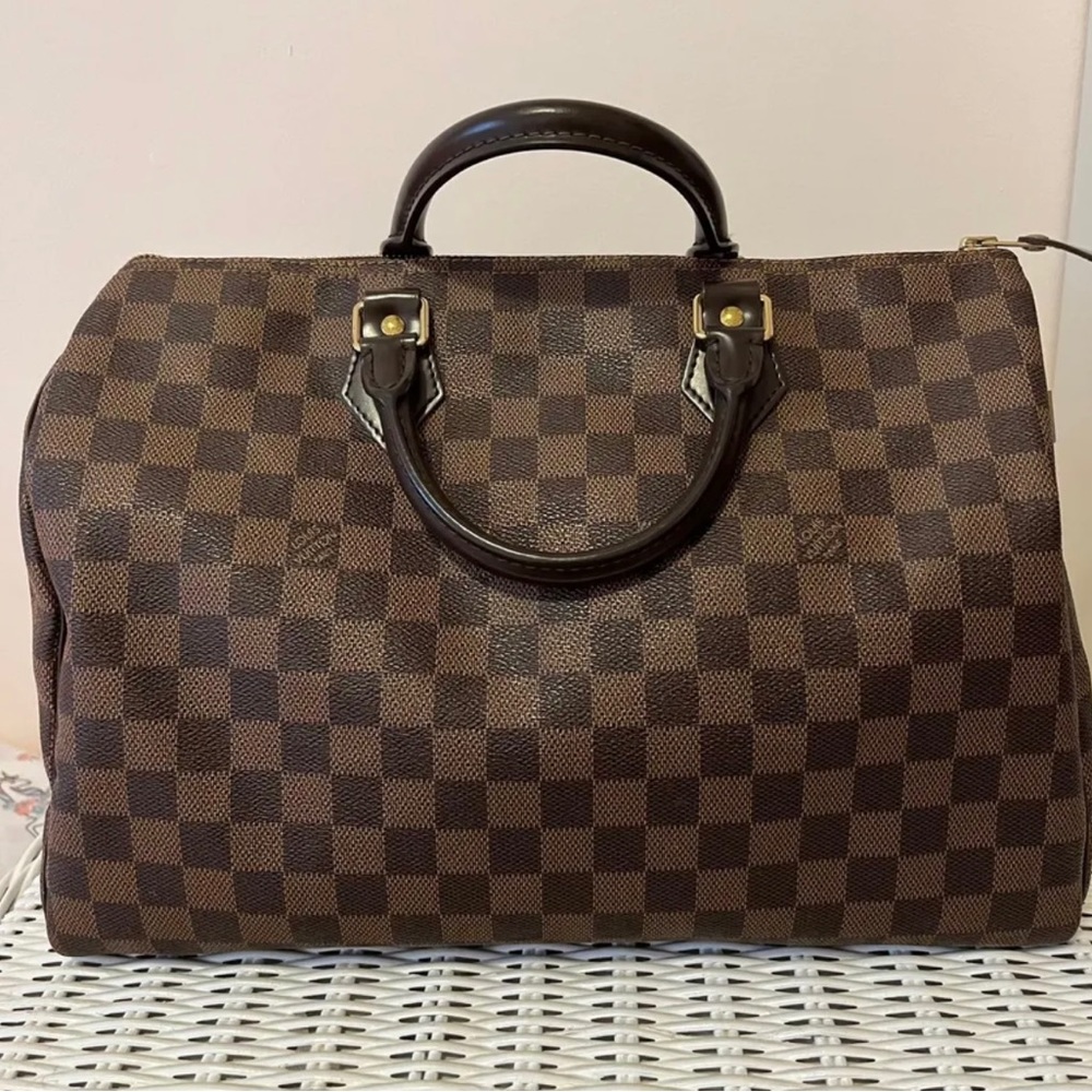 Authentic Louis Vuitton Speedy 35 Damier Ebene